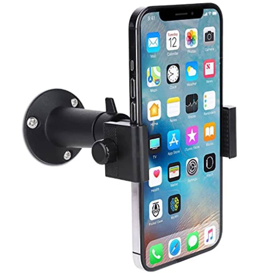 Wall Mount Phone Holder Bracket with 360Adjustable Mount for iPhone/Nexus/LG Smart Phones and GPS Navigator, Compatible with 3.