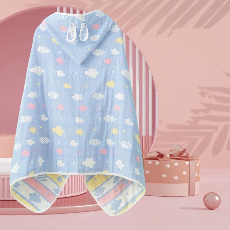 Asciugamano da bagno assorbente per ragazze dei ragazzi Asciugamano da bagno in cotone 100% per bambini Asciugamano da bagno per bambini morbido quattro stagioni con cappello