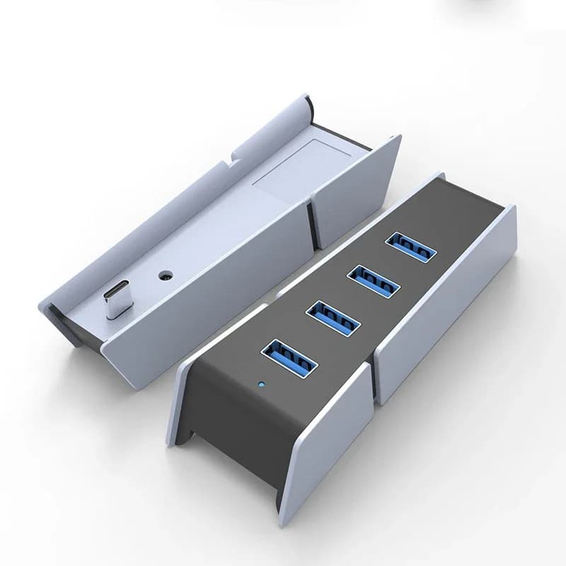 REMANK USB Splitter Expander For PS5 Accesoriers 4-in-1 Adapter for PlayStation 5 Slim USB Game Accessories Converter Extension