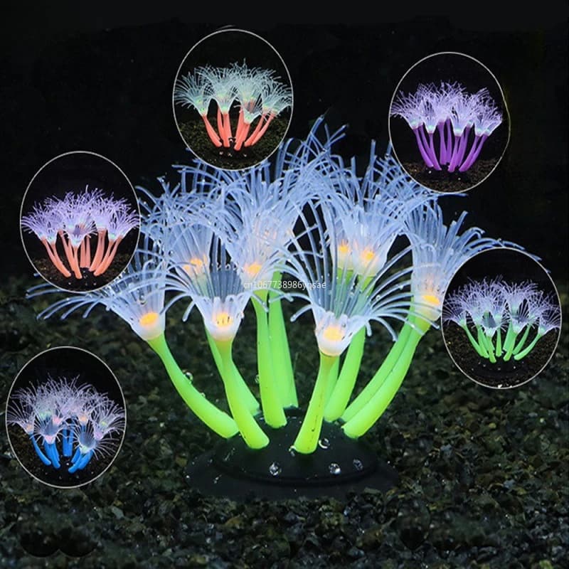 Artificial Coral Algae Plants Aquarium Decorations Fish Tank Landscape Water Ornament Decor For Aquarium Cleaning And Decoration