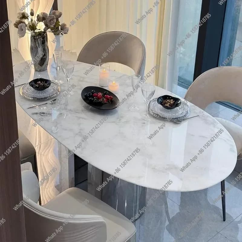 S Mobile Cucina Tavolo da pranzo Ristorante Tavolino da scrivania in marmo Studio di lusso moderno Gaming Poker Mesas De Comedor Mobili per la casa
