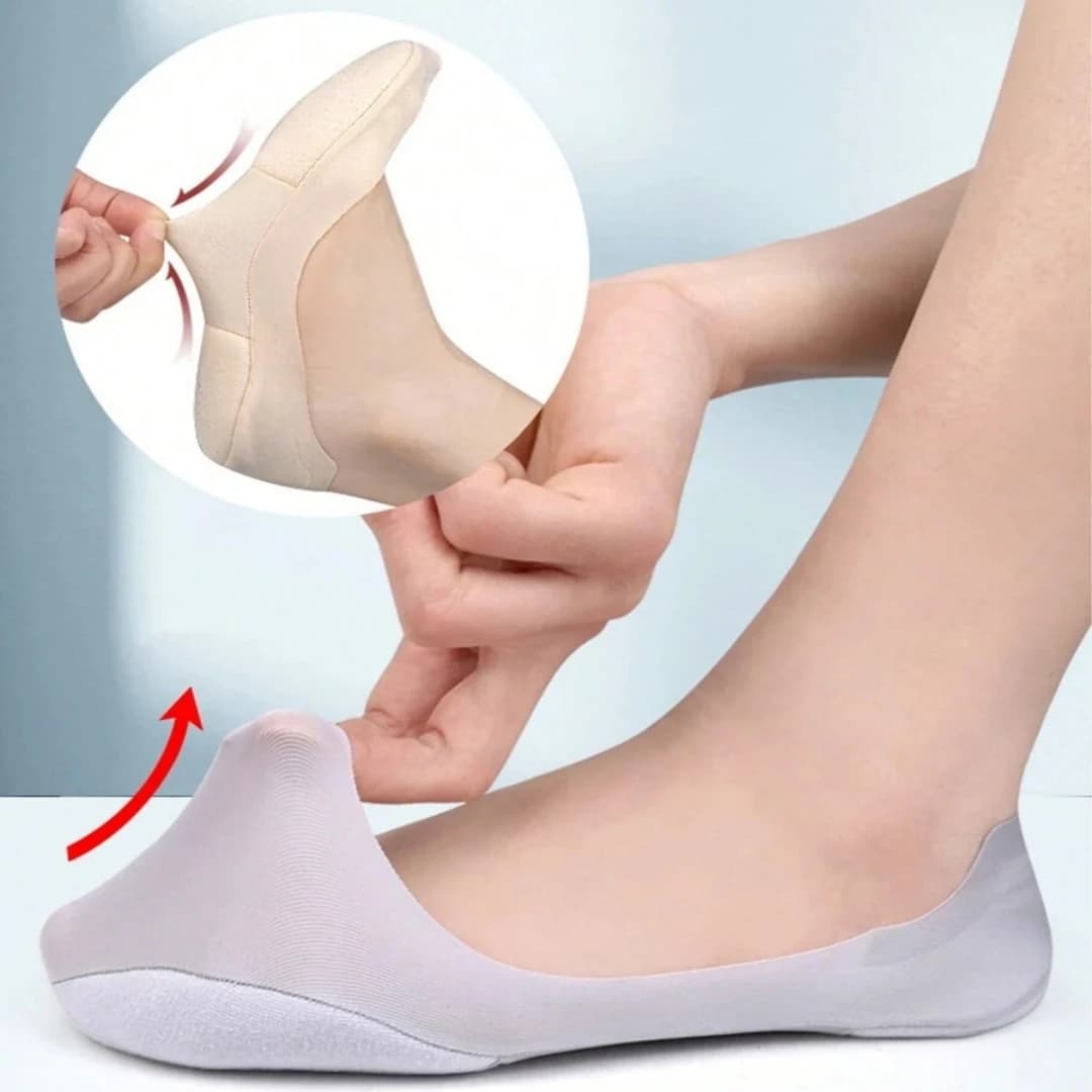 1/2PAIRS Women's 3D Anti-Slip Low-Cut Boat Socks，Comfortable Invisible Liner Boat Socks, Soft Sponge Cushioning Shock Absorption