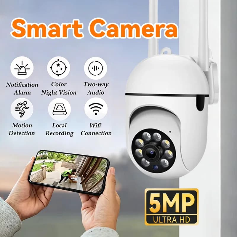 Telecamera IP CCTV 8MP, Telecamera di Sicurezza WiFi 4K ONVIF, Videosorveglianza Wireless per Interni ed Esterni con Tracciamento Automatico