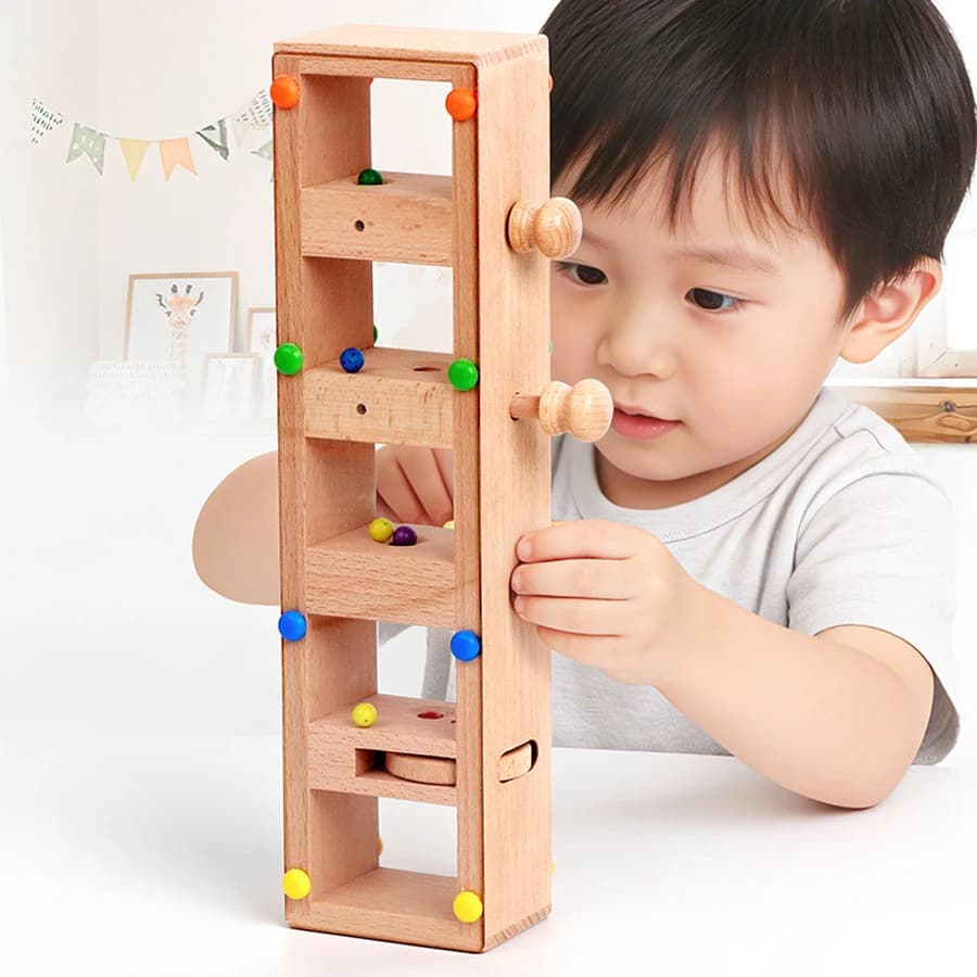 Gioco Puzzle in Legno Montessori, Rompicapo per Bambini, Gioco Educativo per Coordinazione Occhio-Mano e Abilità Motorie Fini
