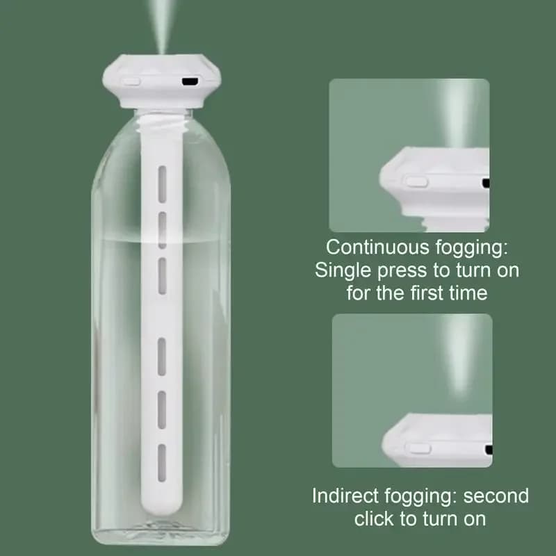 Super Quiet Portable Mist Humidifier Adjustable Length No Water Bottle Needed For Office Bedroom Car And Travel