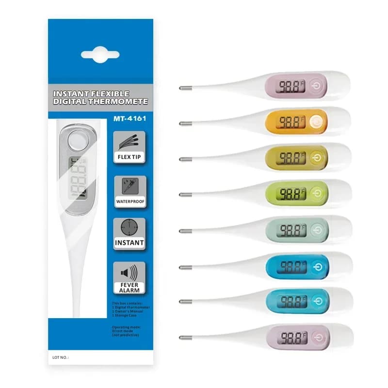 Termometro Clinico Professionale per Neonati - Sonda Orale/Rettale Impermeabile, Certificato MDR