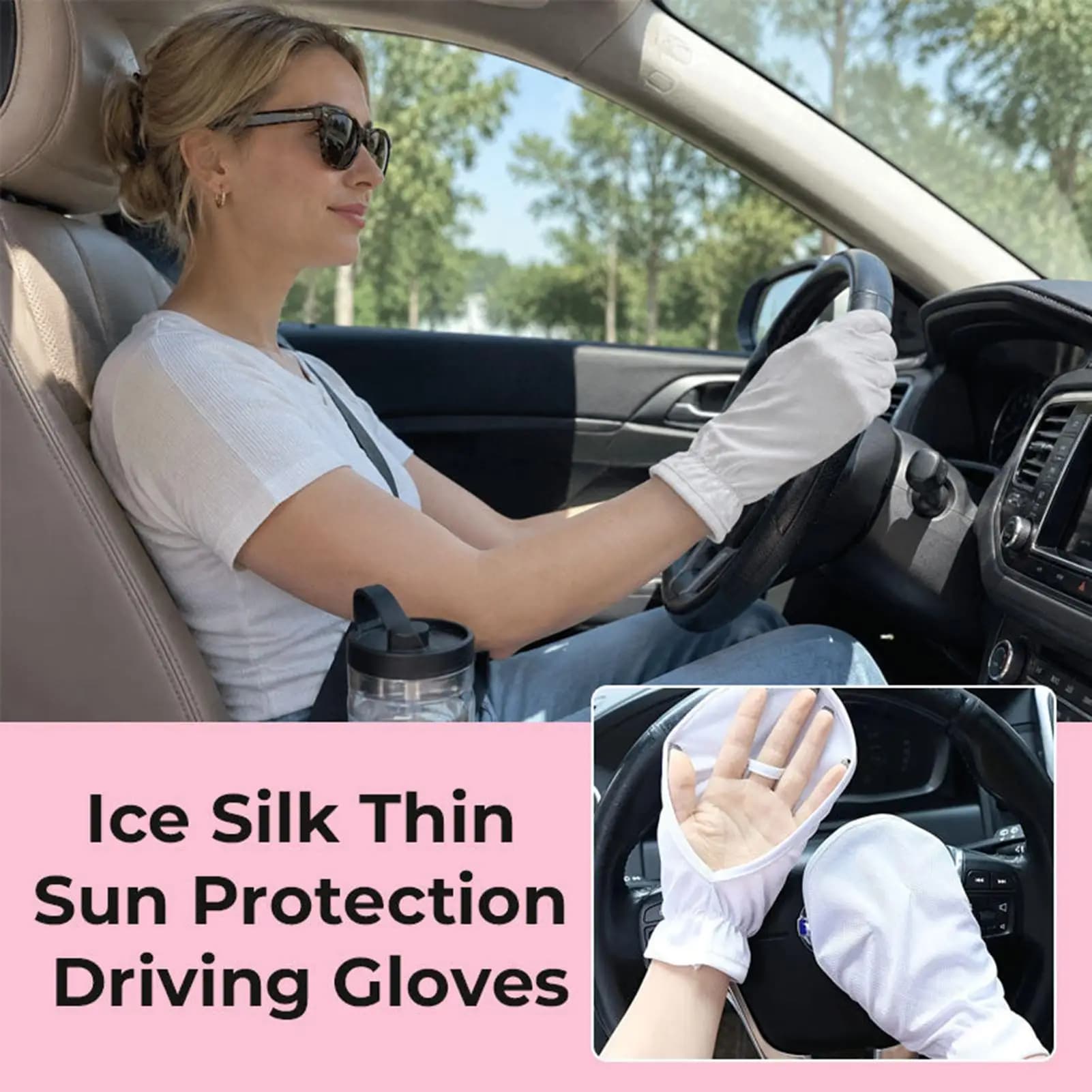 Sun Gloves UV Sun Protection Gloves Breathable Ice Silk Touchscreen Sunblock Gloves Non Slip Sun Gloves For Cycling Driving