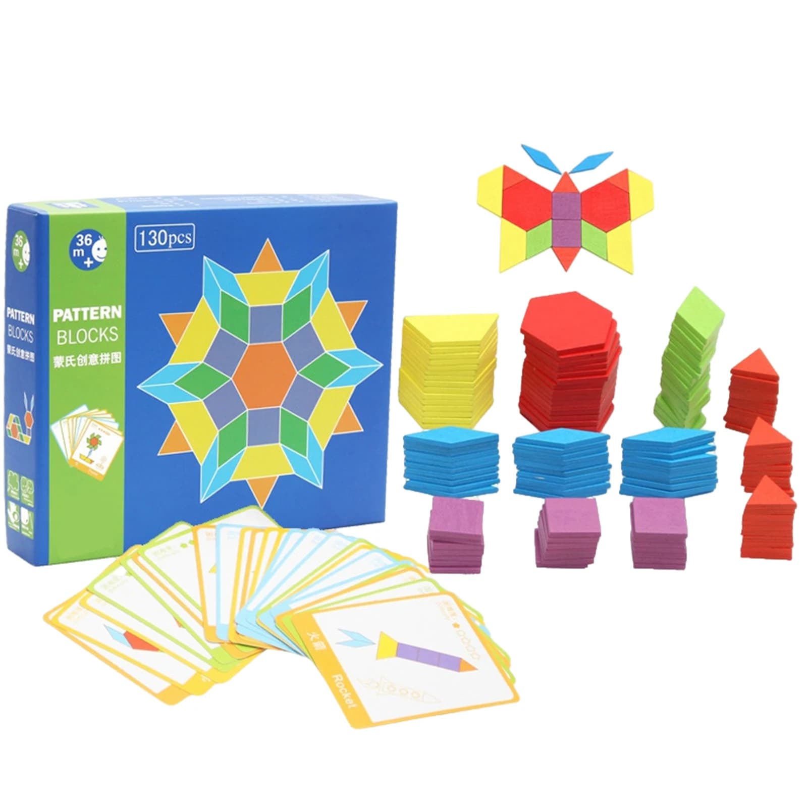 Puzzle in blocchi di legno Giocattolo per l'addestramento al cervello Tangrams 3D Puzzle regalo educativo