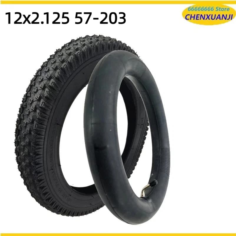 12 Inch Tire 12x2.125 57-203 for Gas Electric Scooters / E-Bike / Bicycle Tyre 12 1/2X2 1/4 Wheel Tyre & Inner Tube