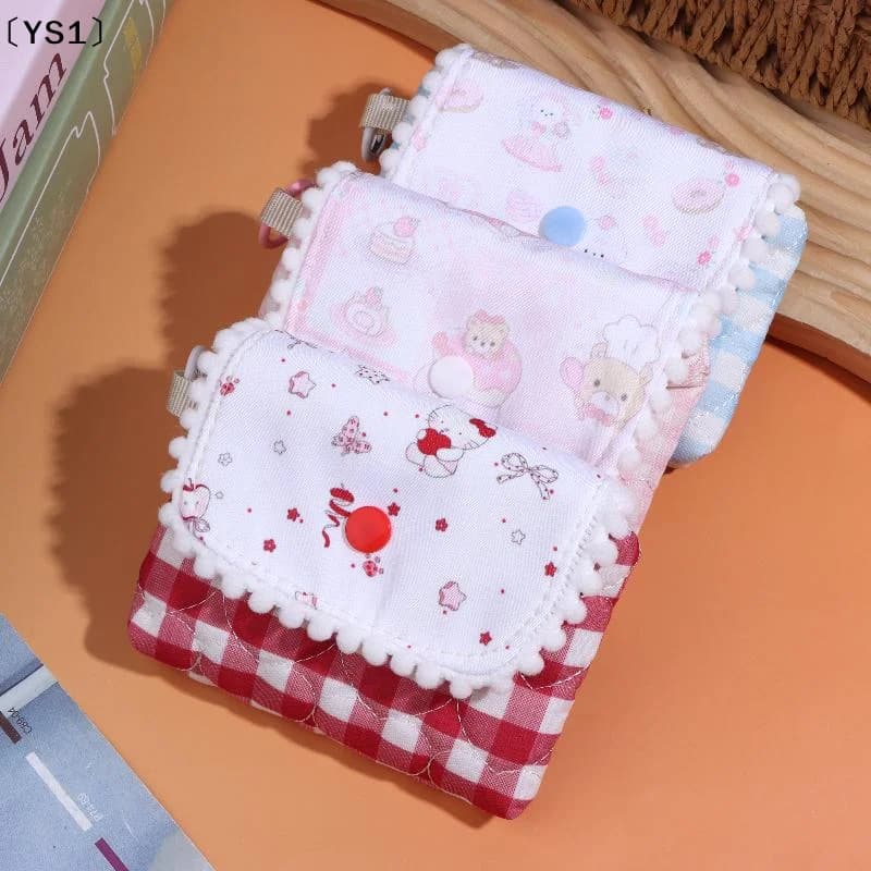 〔YS1〕Cute Sweet Plaid Coin Bag Cartoon Versatile Money Change Pouch Earphone Storage Bag Small Wallet For Women Gifts