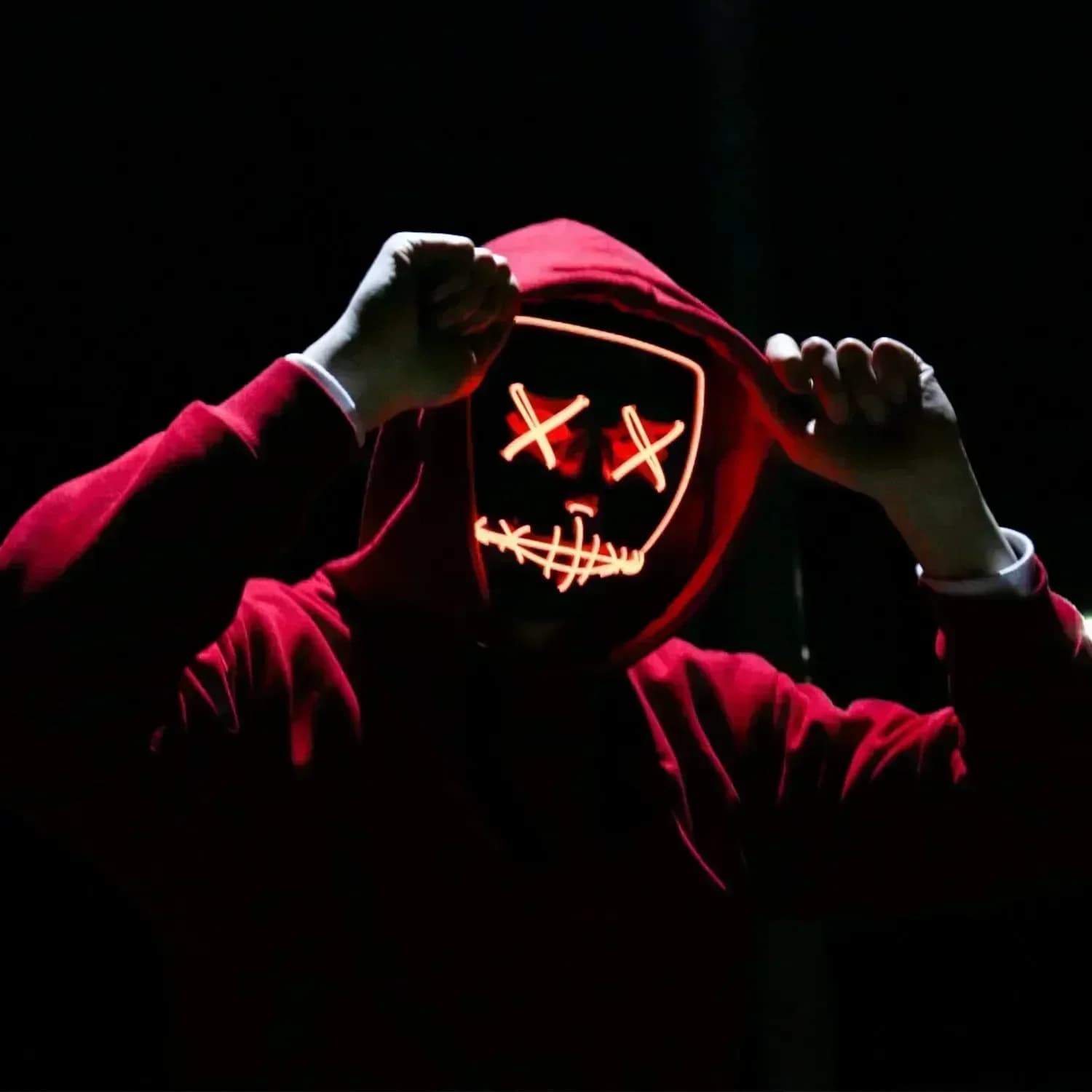 Nuova Maschera LED per Giochi di Ruolo 2026, Maschera Luminosa per Feste e Discoteche, Maschera Fantasma Colorata Luminosa 2026