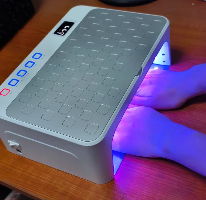 2025 Strong Power Popular Rechargeable Nail Polish Dryer UV Led Nail Lamp for Double Hand Beauty Nail Lamp