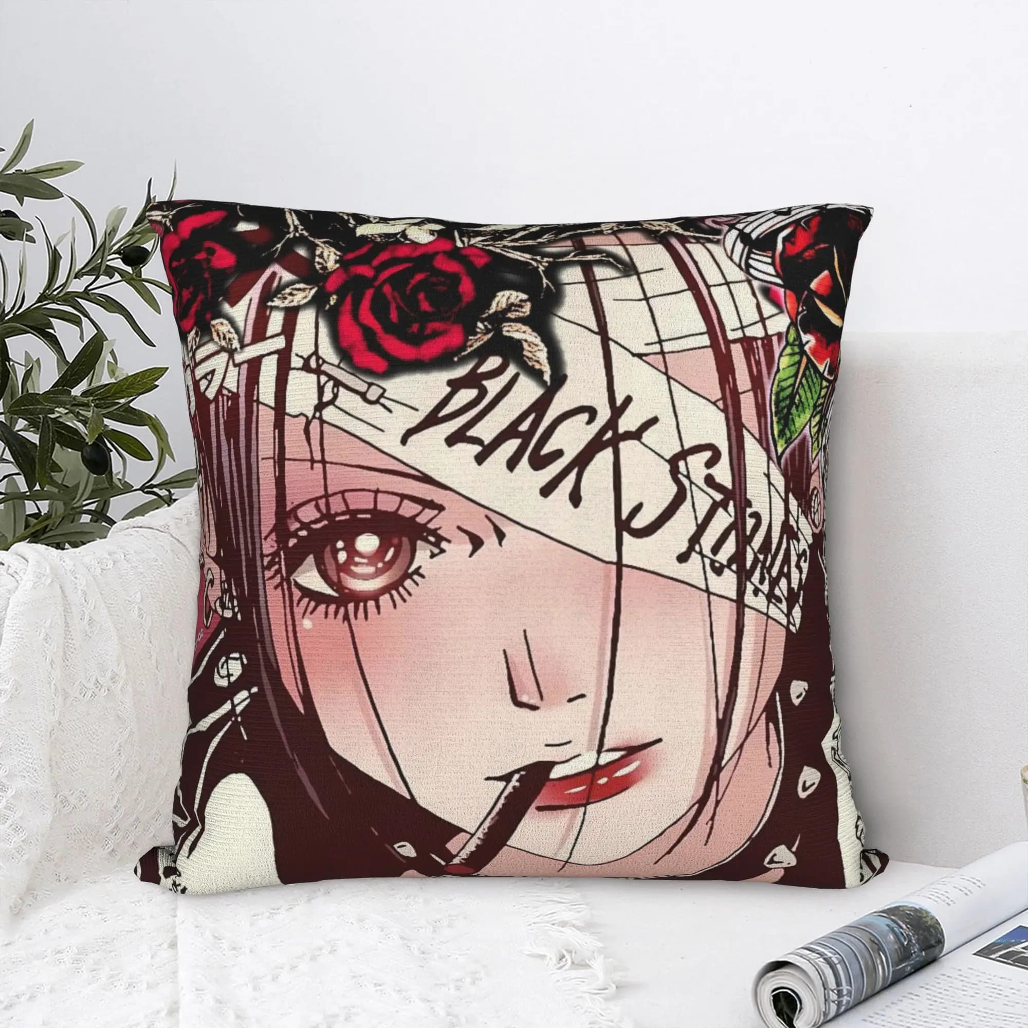 Anime Cool Girl NANA Pillow Case Custom Pillow Cover For Couch Sofa Bedroom Kawaii Pillowcases