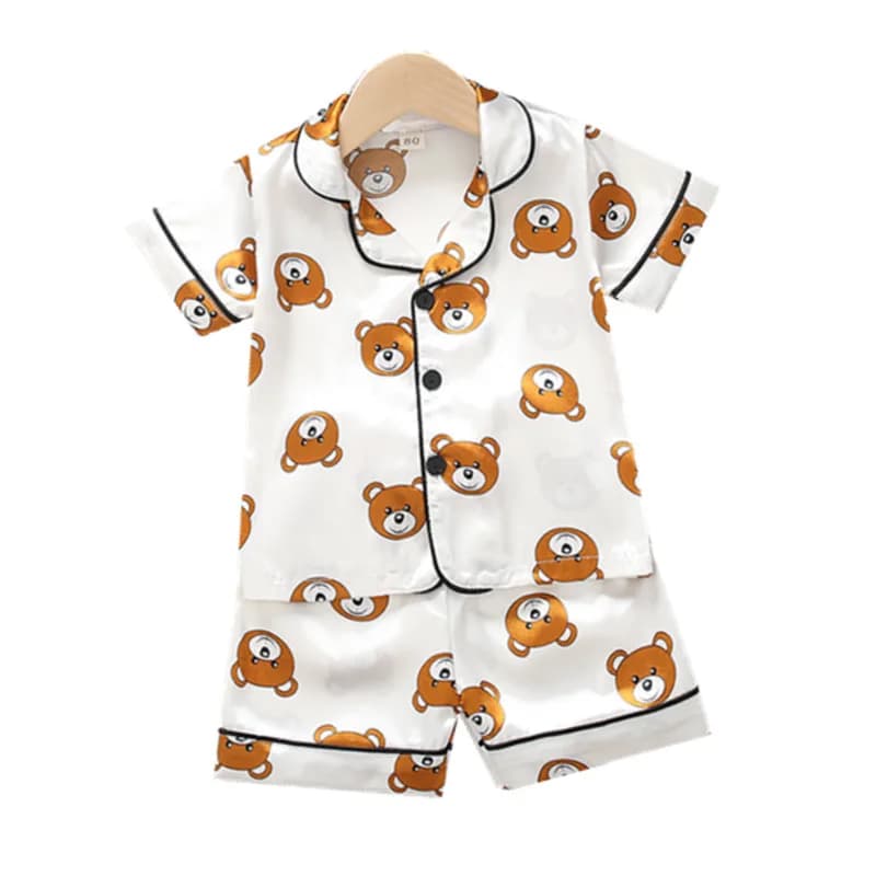 Nuova estate neonati maschi vestiti vestito bambini ragazze indumenti da notte camicia pantaloncini 2 pezzi/set bambini pigiami bambino costume tute infantili