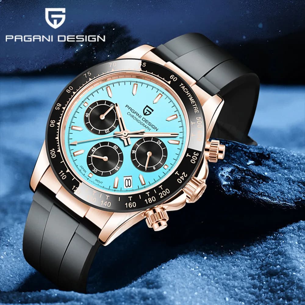 Orologi da Uomo Pagani Design 2026, Orologi al Quarzo di Lusso, Cronografo da Uomo di Alta Gamma, Orologi Subacquei in Acciaio Inossidabile con Vetro Zaffiro