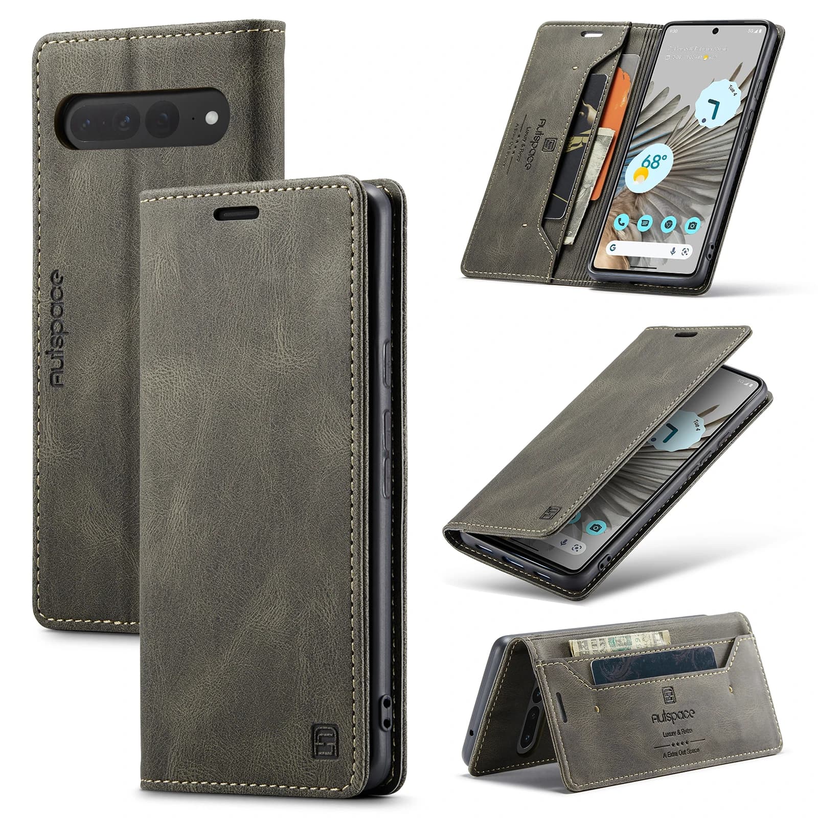 Per Google Pixel 7 6 Pro custodia a portafoglio, custodia per telefono con supporto per Slot per schede di blocco RFID custodia magnetica in pelle PU per Pixel 6 Pro