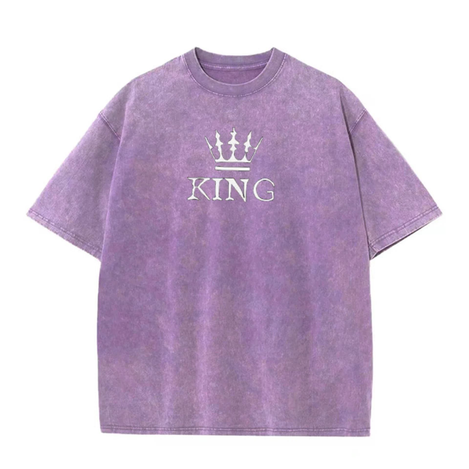 T-shirt con corona del re stampata in 3D, unisex, uomo donna, 100 cotone, manica corta, t-shirt grafica casual, streetwear
