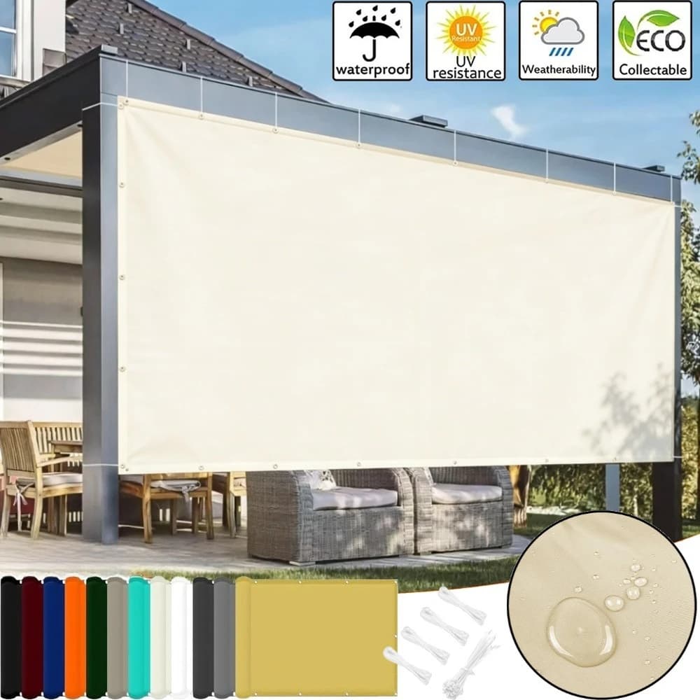 Sunbed for Pergola with Eyelets, Waterproof Shading Phone, 95% UV Protection, Garden Tent, Privacy Screen, Camping Shading Cover
