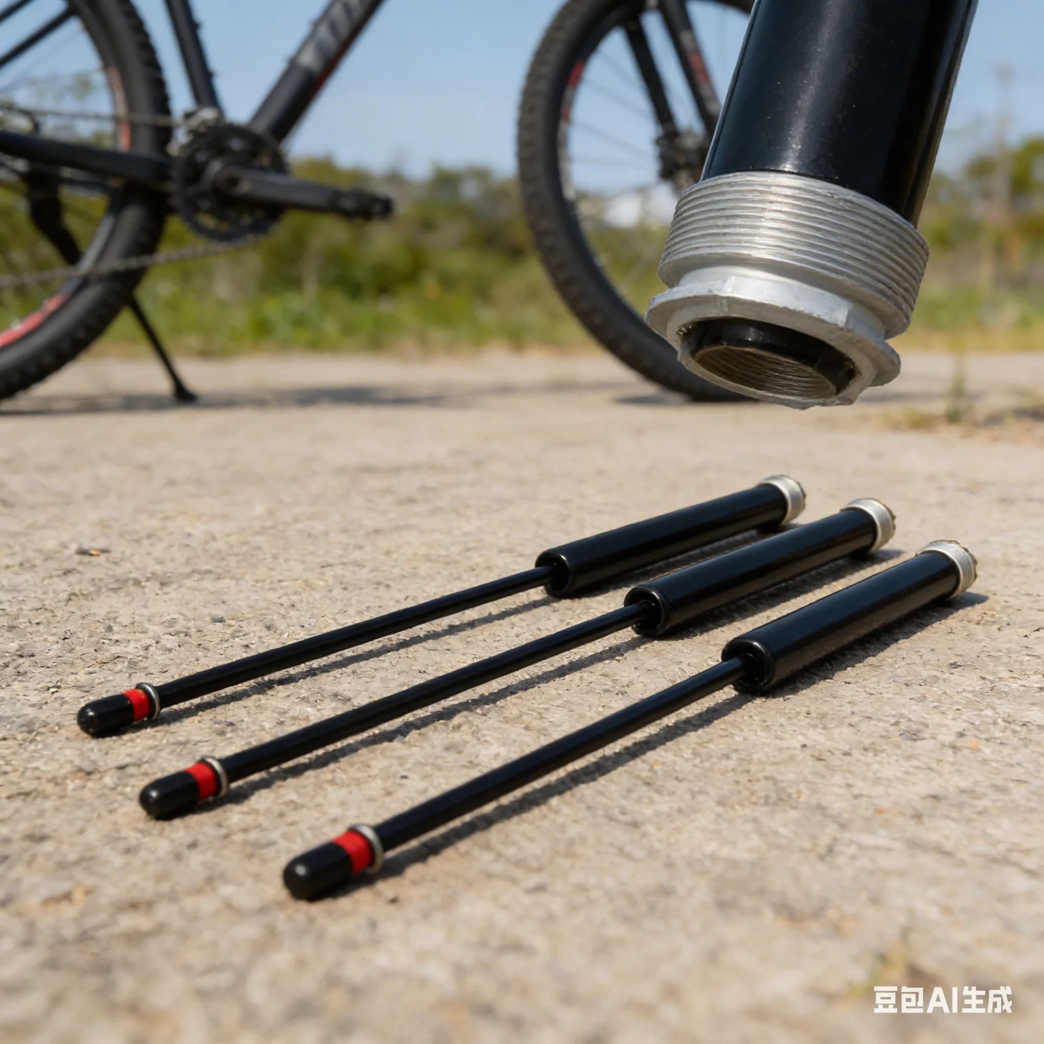 Forcella Anteriore per Mountain Bike 26/27.5/29 Pollici in Lega di Alluminio con Doppia Pompa ad Aria e Ammortizzazione, Parti di Ricambio per Biciclette