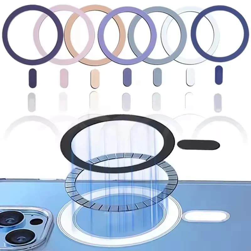 Universal Magnetic Metal Plate Ring For Magsafe Wireless Charger Iron Sheet Sticker Magnet Cell Phone Holder For IPhone 17 16 15
