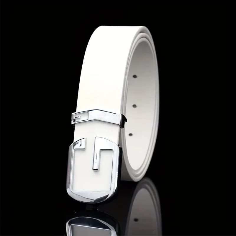 Cintura Classica da Uomo con Fibbia a 1 Perno, Elegante, Casual, Semplice e Resistente per il Business