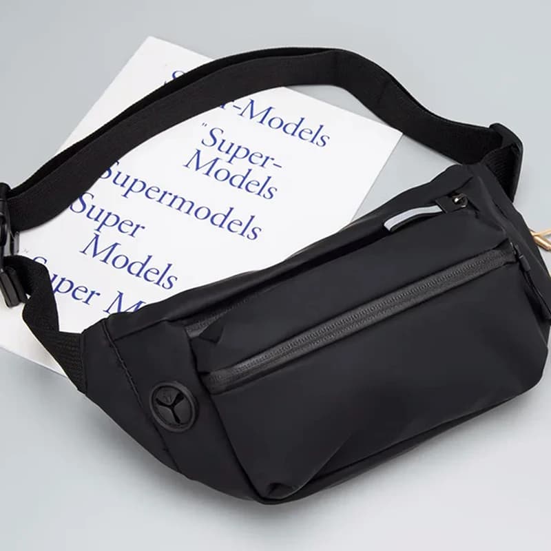 Marsupio Impermeabile da Uomo, Borsa da Petto alla Moda, Borsa da Cintura Impermeabile per Sport all'Aperto, Borsa a Tracolla da Viaggio per Uomo