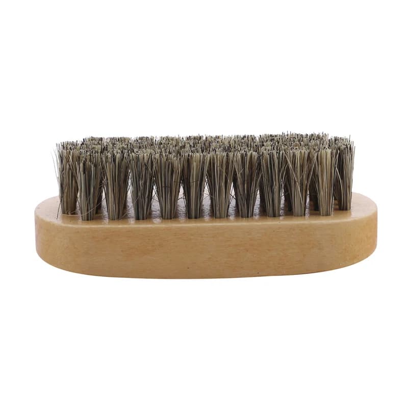 Spazzola Multifunzione per Pulizia Scarpe, Mini Spazzola Quadrata Morbida in Pelo di Maiale Oliato, Strumento per Lucidatura e Cura, Adatta per Stivali in Pelle Scamosciata