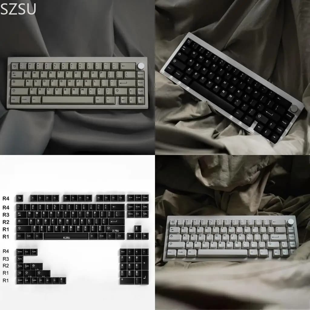 SZSU Copritasti 121PCS WOB Double Shot Process Keycap Set CherryProfile Personalizzato per Tastiera Meccanica KEYCAP
