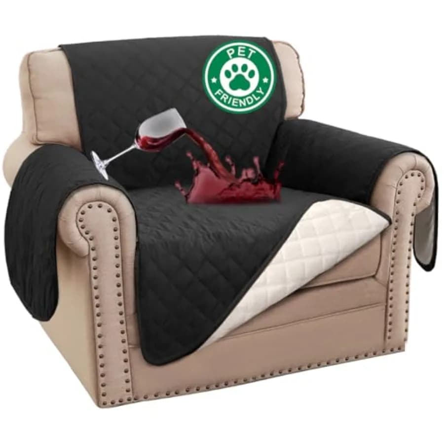 100% Waterproof Sofa Covers Chair Cover Slipcover Couch Protector Triple Non-Slip Sofa Slipcover for 1 Cushion Furniture Protec