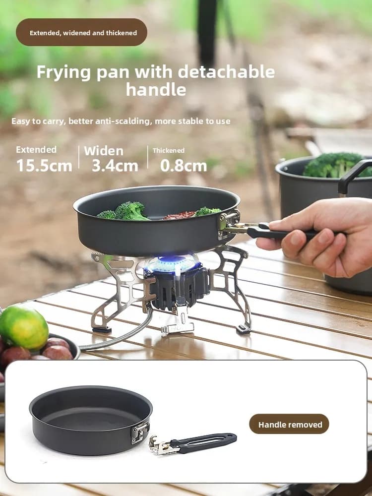 2026Bulin C15 Padella Piccola da Esterno Portatile Pieghevole Set da Campeggio Attrezzatura da Cucina Utensili da Picnic Wok