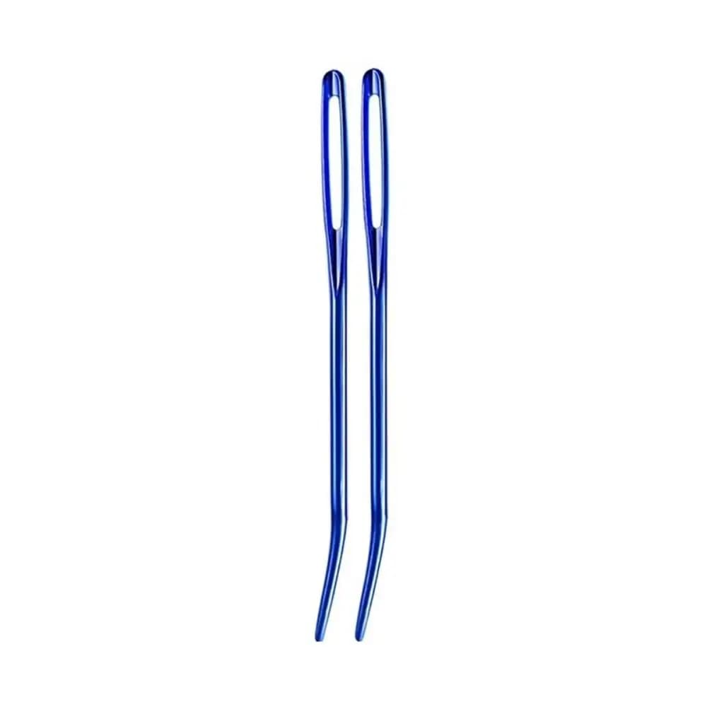 Handicraft Bent Tip Big Eye Bent Needle Aluminum Multisize Knitting Needles Yarn Weave Tool Scarf
