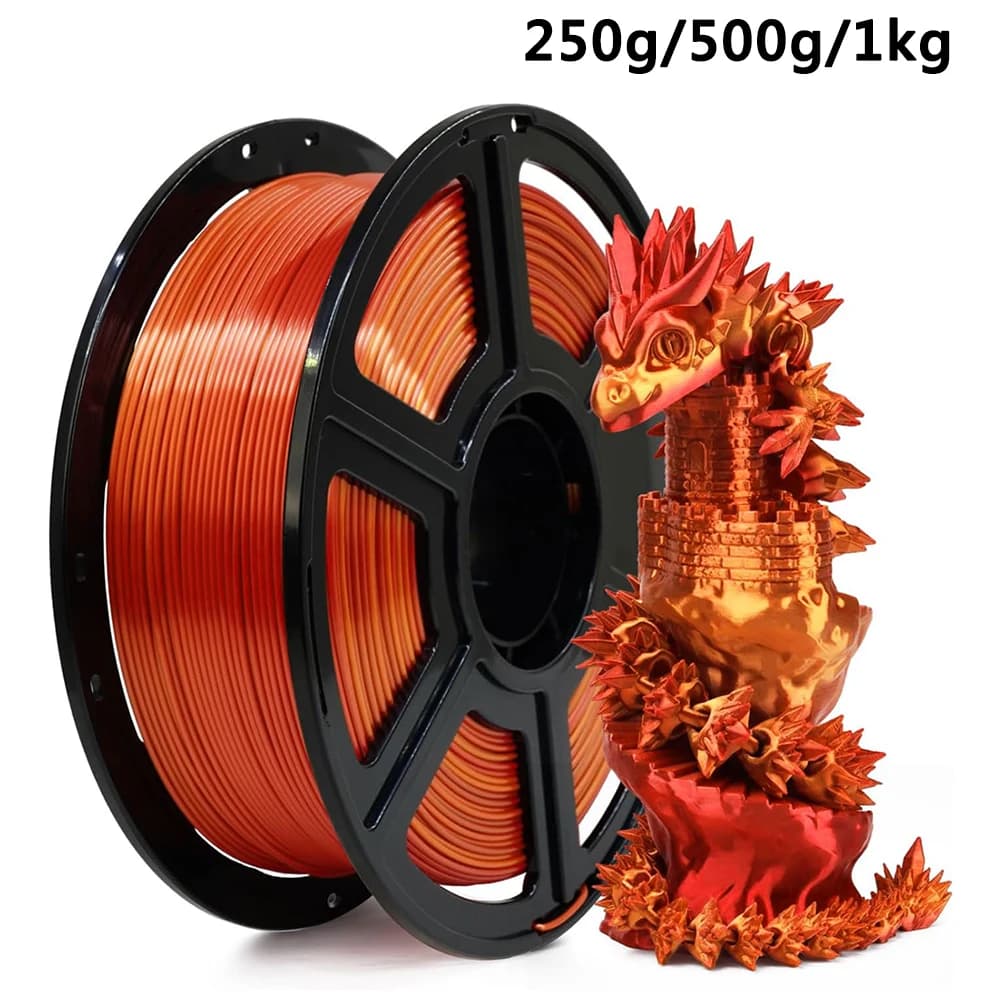 250g 500g 1Kg PLA 3D Printer Filament silk Gold Red 1.75mm 3d Printing Filament pla vacuum packagin