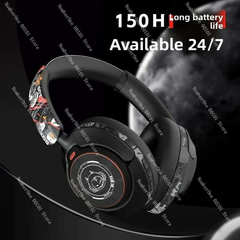 Bluetooth Headphones with Active Noise Cancellation, Wireless Headphones for Gaming Compatible with Sony Retro