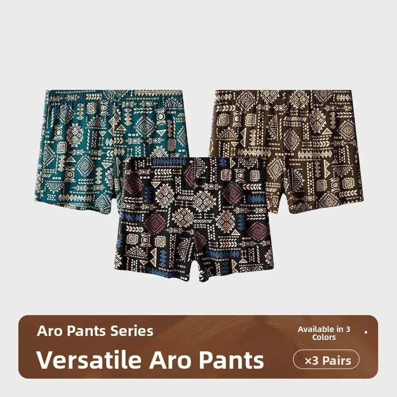 American Style Boxer Shorts Men's Underwear Four Corners Sporty Trendy Shorts Personality Retro Sleepwear Pants for Men