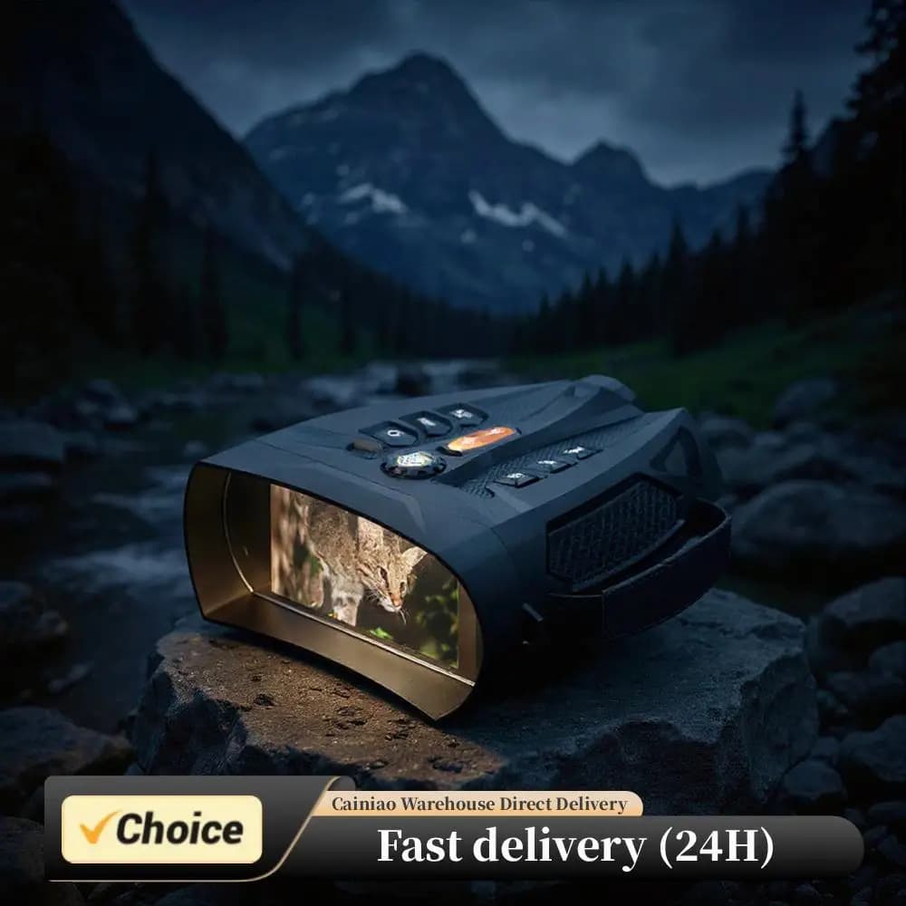 Binocolo con Visione Notturna a Infrarossi 4K, Occhiali per Visione Notturna Ricaricabili 5000mAh, Fotocamera per Caccia, Campeggio e Viaggi all'Aperto