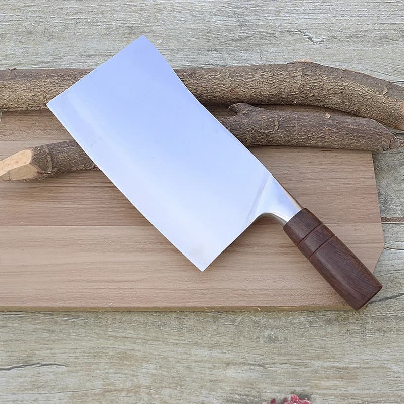 Butcher knife 8.3 Inches, Stainless steel blade DC53, Handle in Wenge, Machete, Ascia, Mannaia, Kitchen knife for Big Bones and Pollame
