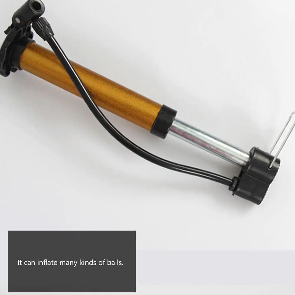 Set di 1 Pompa per Bicicletta Mini Portatile in Alluminio, Pompa d'Aria Leggera con Leva di Bloccaggio e Pedale Pieghevole per Bici da Strada e Pallacanestro
