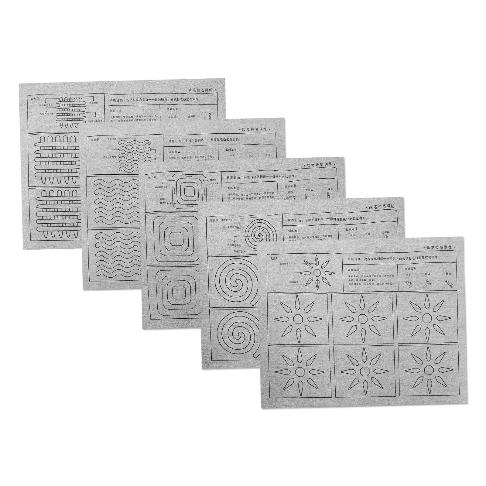 1Set Chinese Calligraphy Practice Set Thick Reusable Water Writing Cloth Pen Control Training Tracing Pad Calligraphy