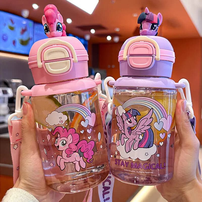 Pinkie Pie Twilight Sparkle Butter Water Cup My Little Pony Cute Straw Bottle Leakproof Portable Mug for Women Daily Outdoor Use