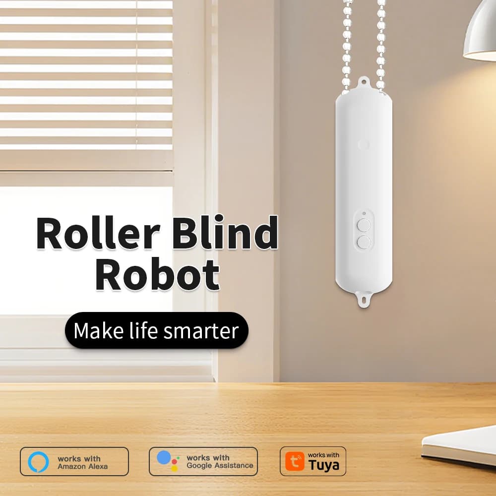 Tenda a rullo ricaricabile Robot Tenda automatica Bot Apriscatole motorizzato Supporto Alexa Assistente Google Controllo vocale Siri