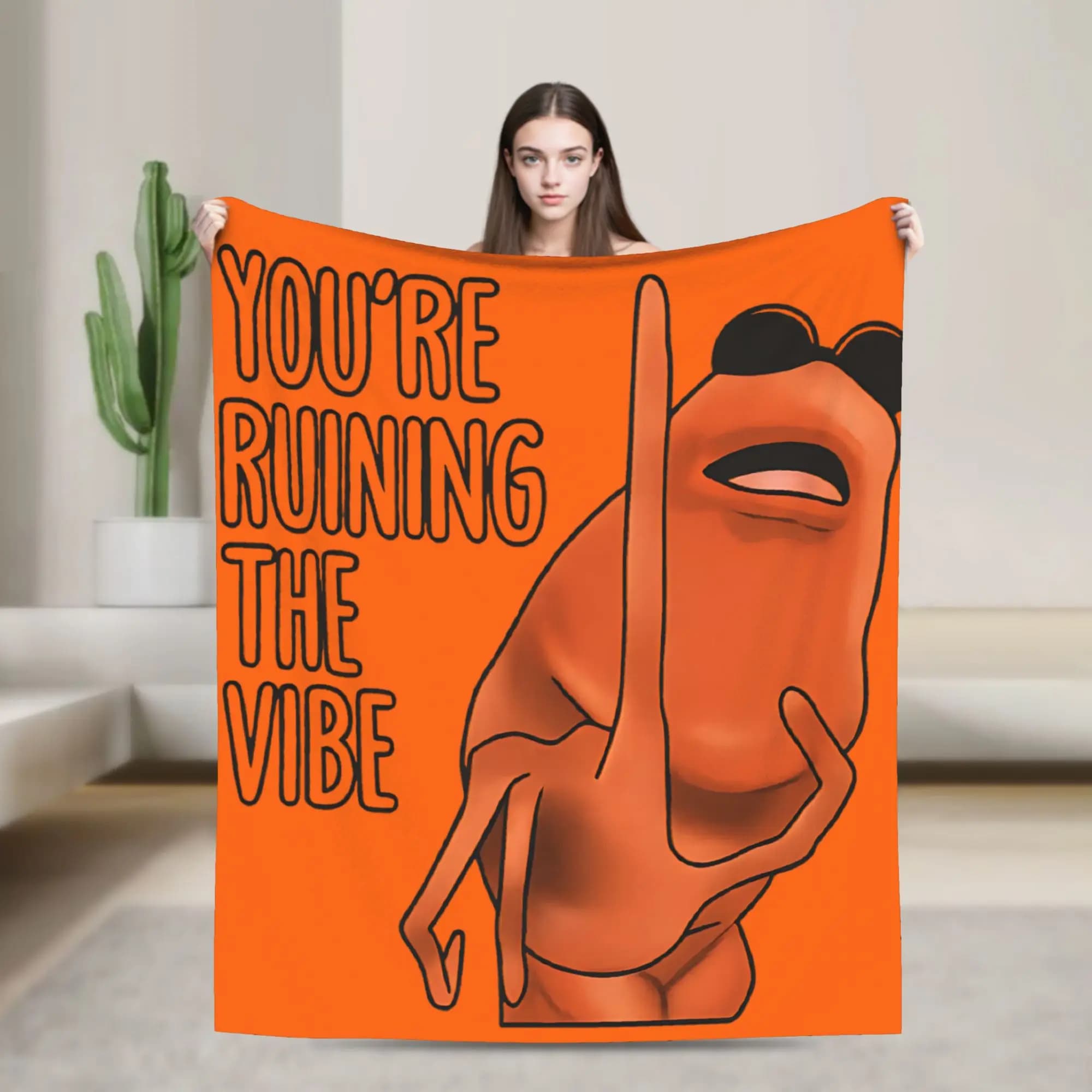 You are Ruining The Vibe Marcus The Worm Blanket For Couch Chair Decorative Flannel Bedspread Bed Cover