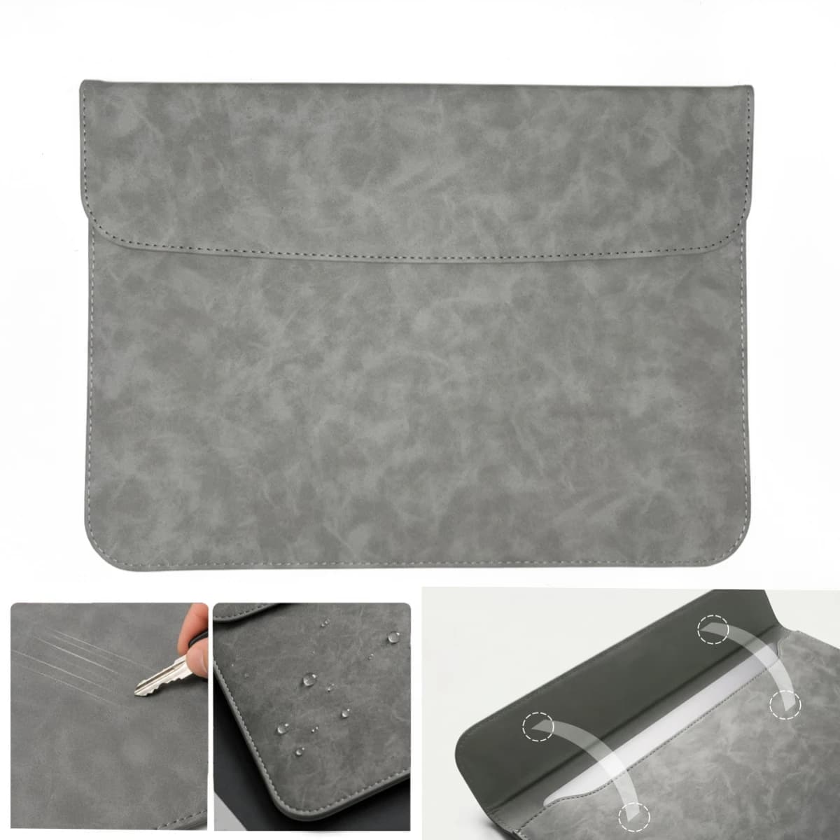 PU Laptop Sleeve For MacBook Neo，MacBook Air Pro 13 14 inch Waterproof Notebook Case Ultra Thin Portable Business Computer Cover