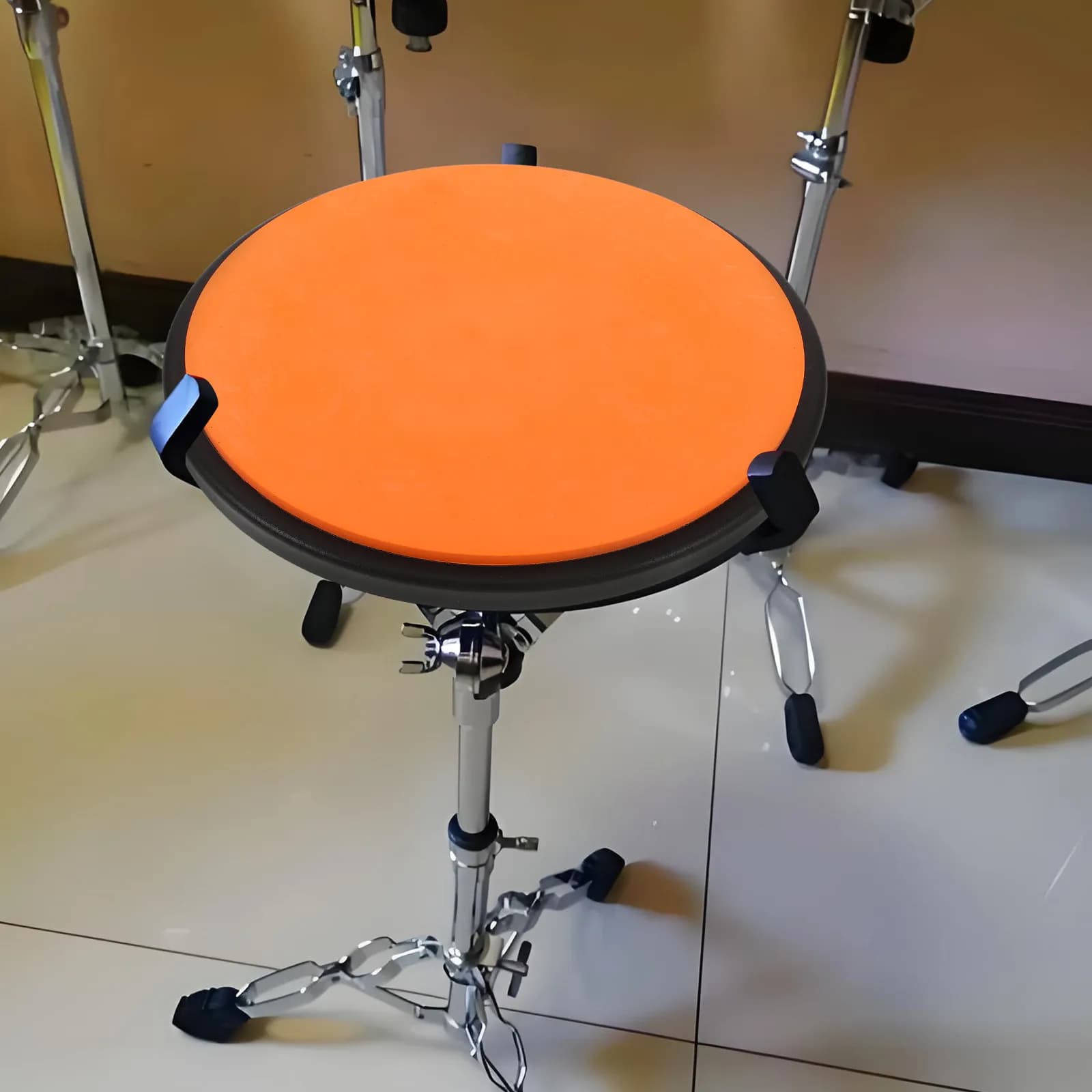 Silent Drum Practice Pad 8 Inch Snare Vibrant Color Portable Quiet Drumming Kit Carry Bag Soundproof Practice Accessory