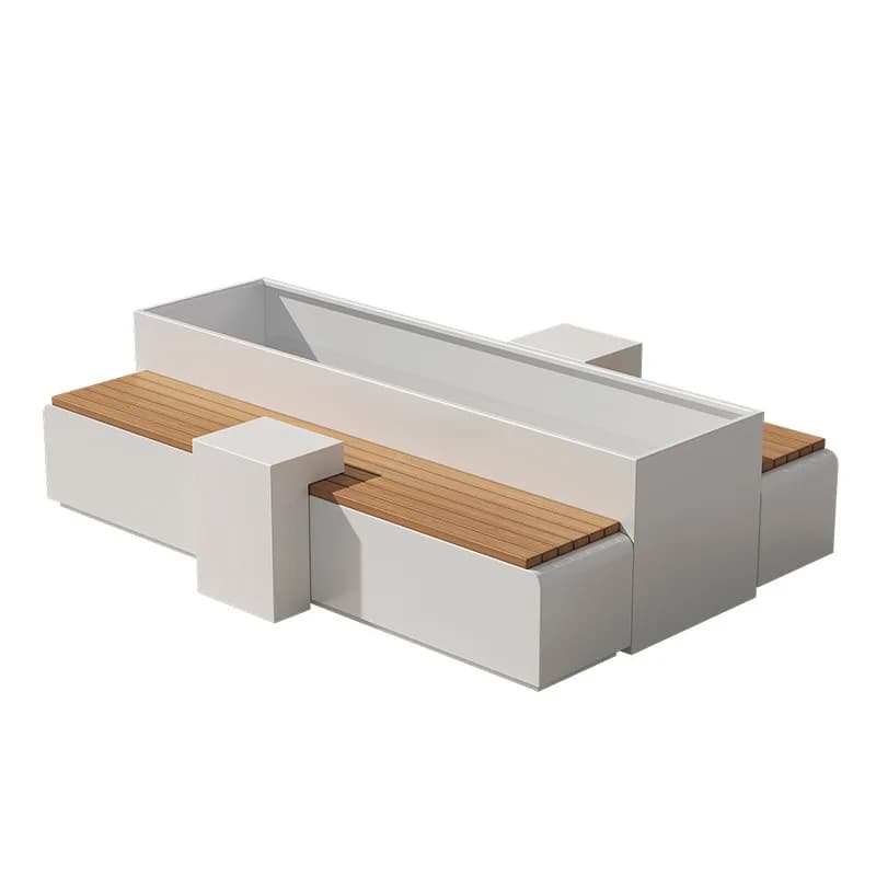 Portafiori da cortile esterno, posto per carte, sgabello, pendolo esterno, slot per fiori da terrazza combinato