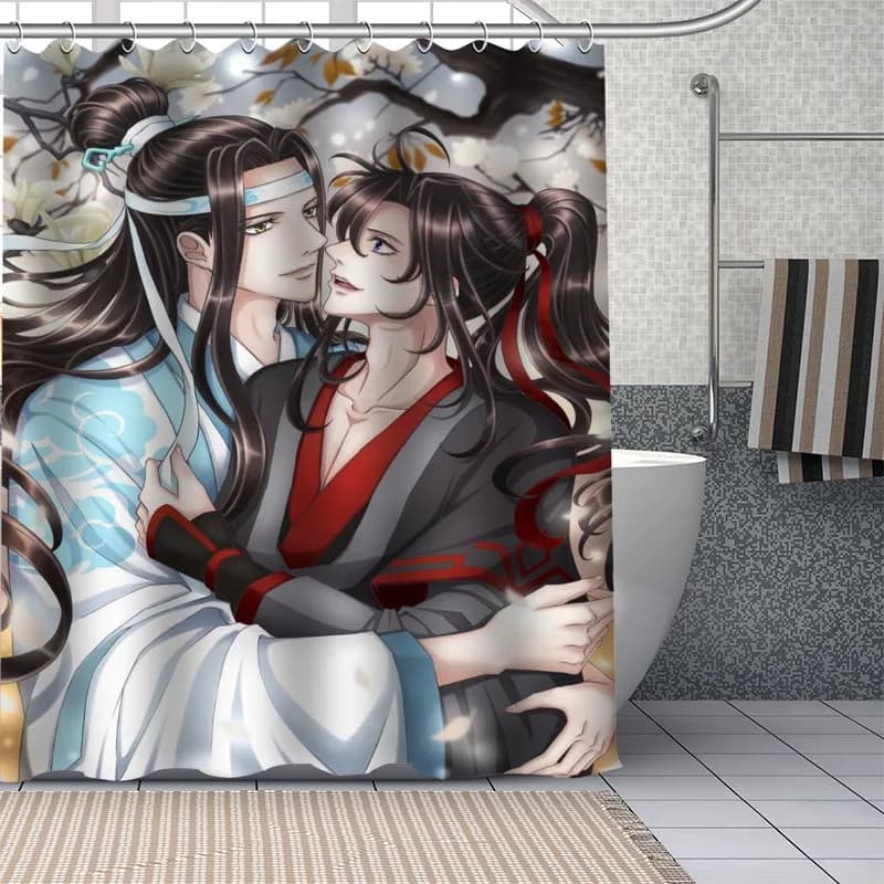 HOT Anime Mo Dao Zu Shi Tende da doccia Tessuto impermeabile Panno Decorazione del bagno Fornitura Tenda da bagno lavabile 0510