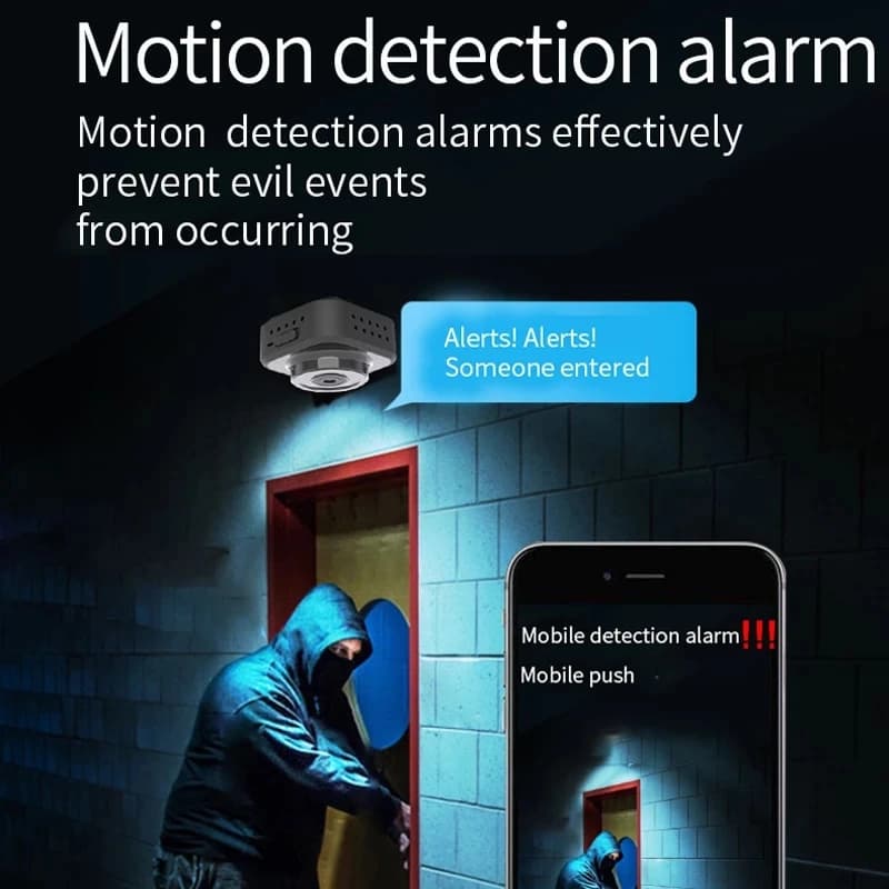 Telecamera P2P DVR con Batteria Ricaricabile, HD 1080P, Nuova Mini Telecamera WiFi Wireless, Videocamera di Sicurezza Domestica con Rilevamento di Movimento, IP Nanny