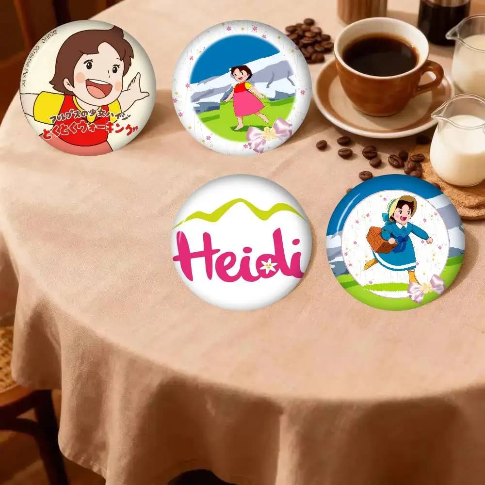 Cartoon H-Heidi logo Anime Brooches Cute Cartoon Badge Jacket Jeans Lapel Pin Gift Accessorie