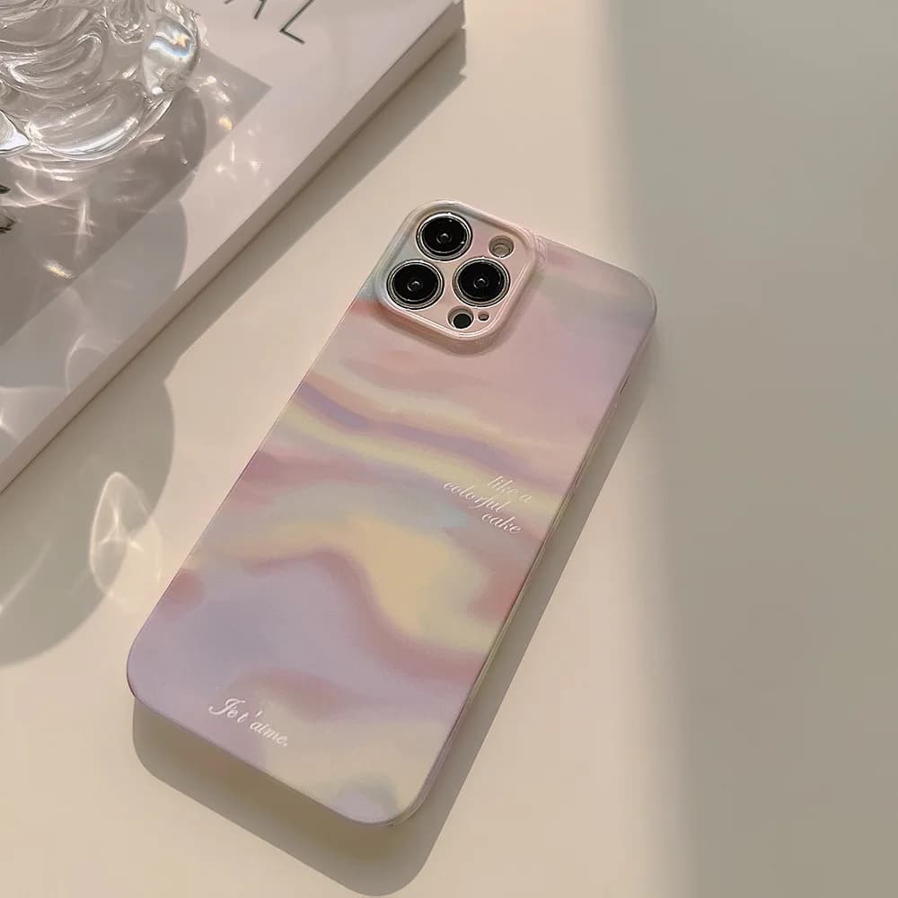 Luxury Gradient Abstract Phone Case For iPhone 17 Air 11 13 12 15 14 16 Pro Max XS XR X 7 8 Plus Shockproof Protective Cover