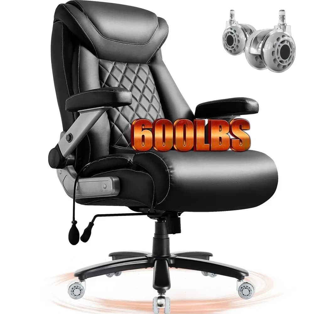 Sedia da Ufficio Grande e Robusta, Ergonomica per Gaming con Braccioli 5D Ribaltabili, Comoda Poltrona Direzionale in Pelle PU