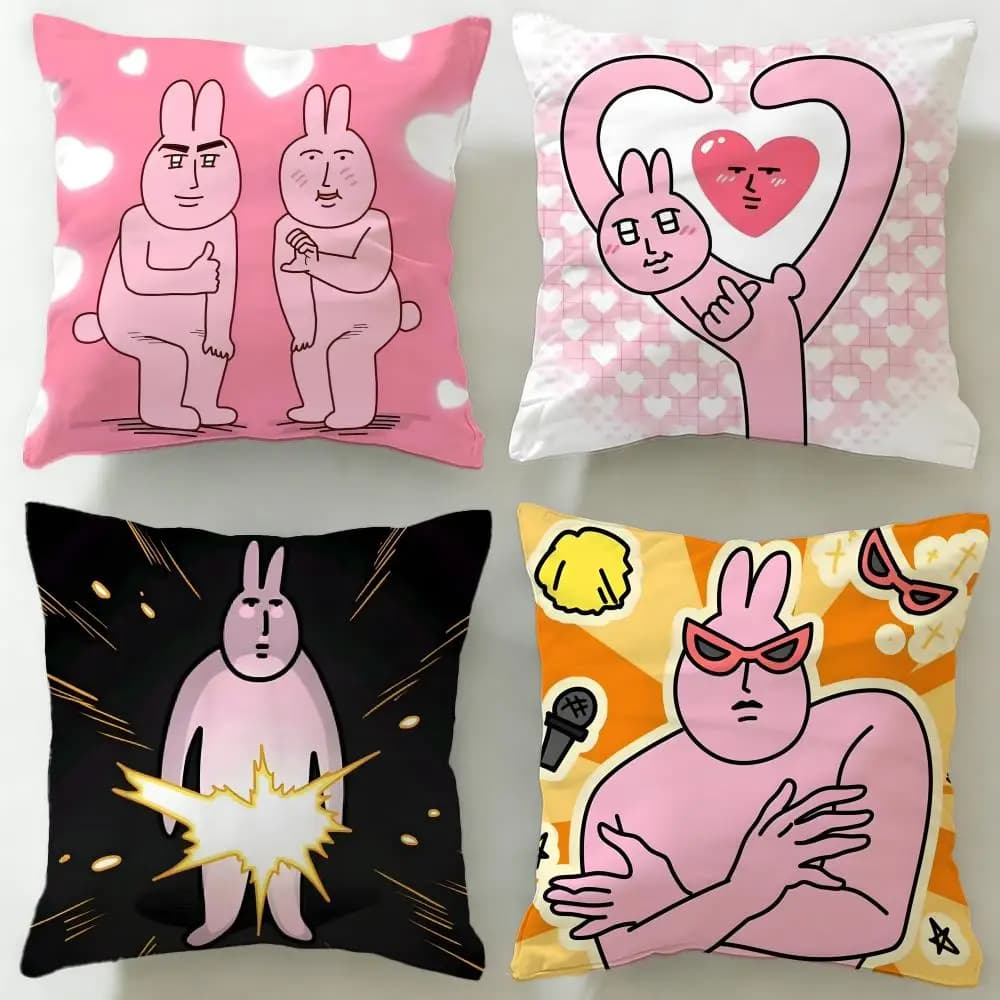 Federa per cuscino classica con il mio amico Coniglio, morbida e facile da lavare – Versatile per divano, letto, viaggi e ufficio